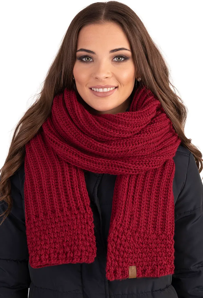 Sciarpa invernale da donna Vivisence, caldo e accogliente copricollo per l'inverno e l'autunno, calda sciarpa spessa, classica sciarpa invernale da donna, EU, bordeaux, taglia unica