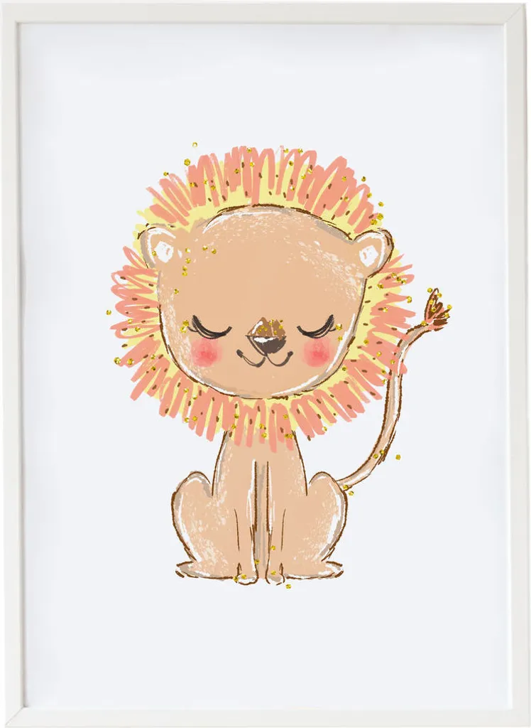 Immagine Crochetts Legno colorato MDF 33 x 43 x 2 cm Leone