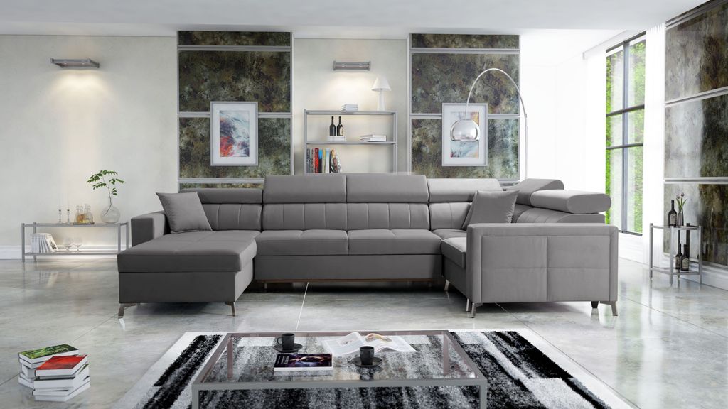 Großes Sofa für Wohnzimmer Wohnlandschaft SID V MAXI Farbe wählbar TOP Qulaität