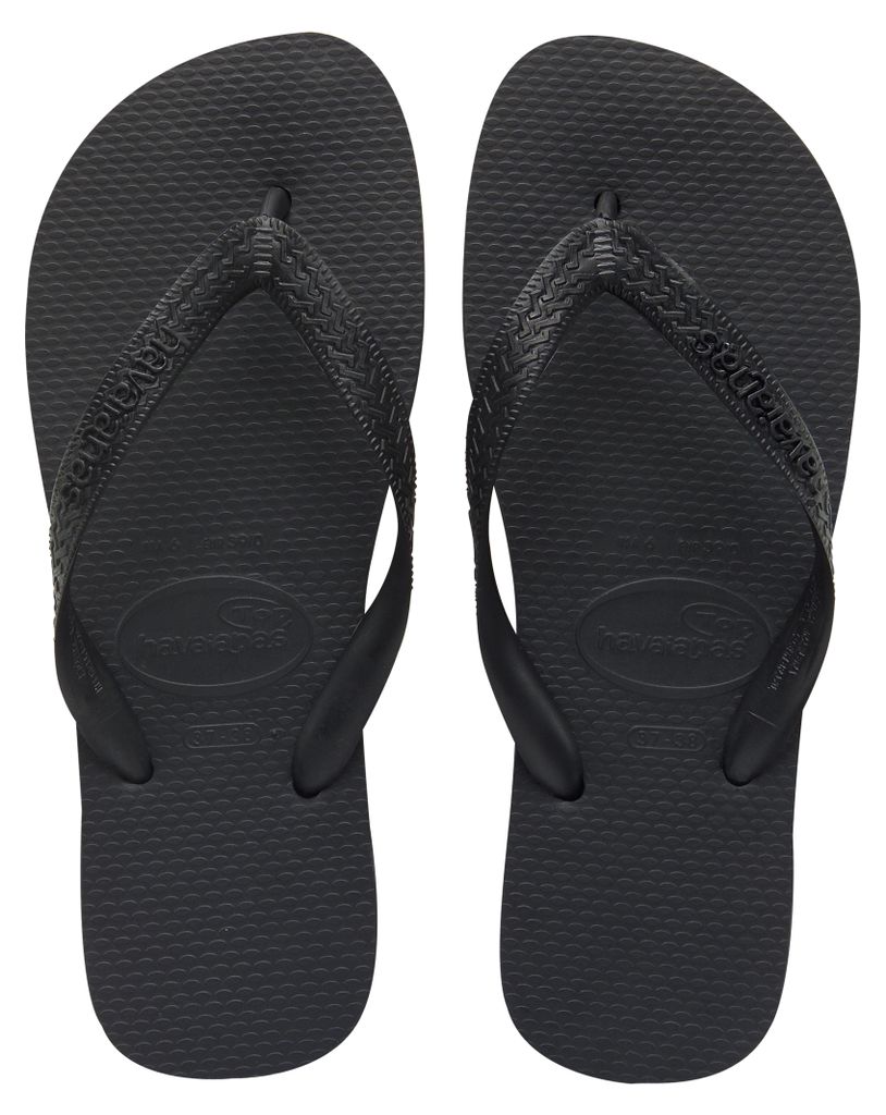 Havaianas Herren Zehensandalen tong h Schwarz, Sohlenhöhe 2 cm
