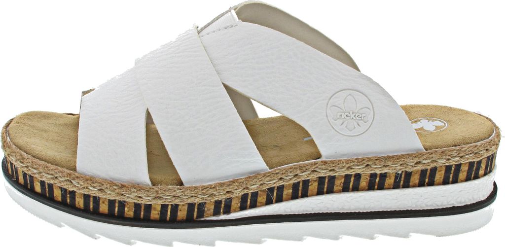 Rieker V7989-80 Pantolette, Damen, Synthetik, Weiss, Produktbild 