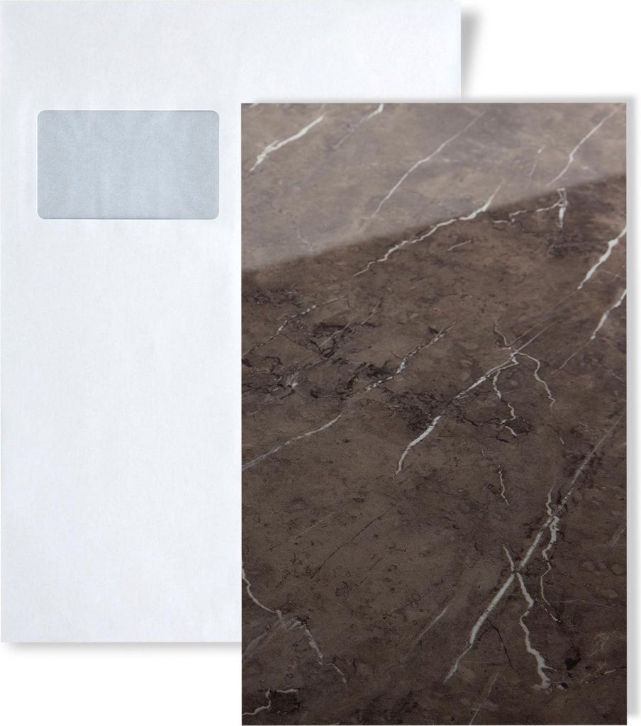 1 MUSTERSTÜCK WallFace S-19342 DIN A5 | Wandpaneel Muster MARBLE BROWN AR+