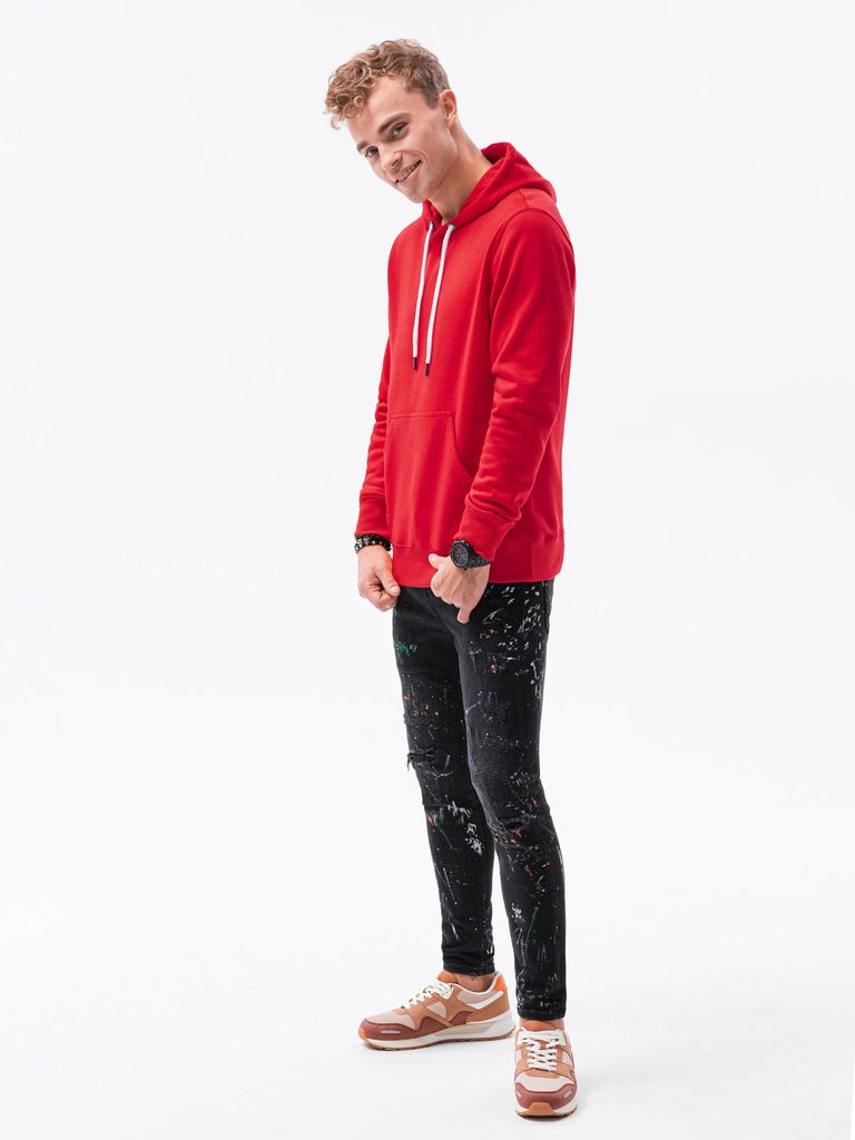 Ombre Clothing Herren Sweatshirt Kael rot XXL