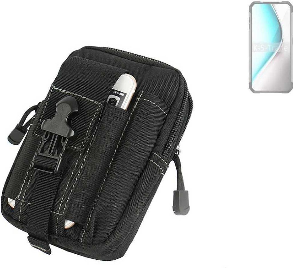 K-S-Trade Gürtel Tasche kompatibel mit Unihertz 8849 Tank 2 Gürteltasche Holster Schutz Hülle Handy Hülle Smartphone outdoor Handy-Hülle schwarz