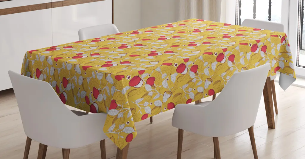 Tovaglia Antimacchia ABAKUHAUS 140x240 cm - Design Frutta e Fiori