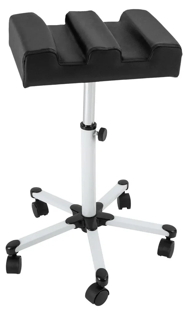 Tabouret de pédicure ergonomique anti-glisse réglable en hauteur noir