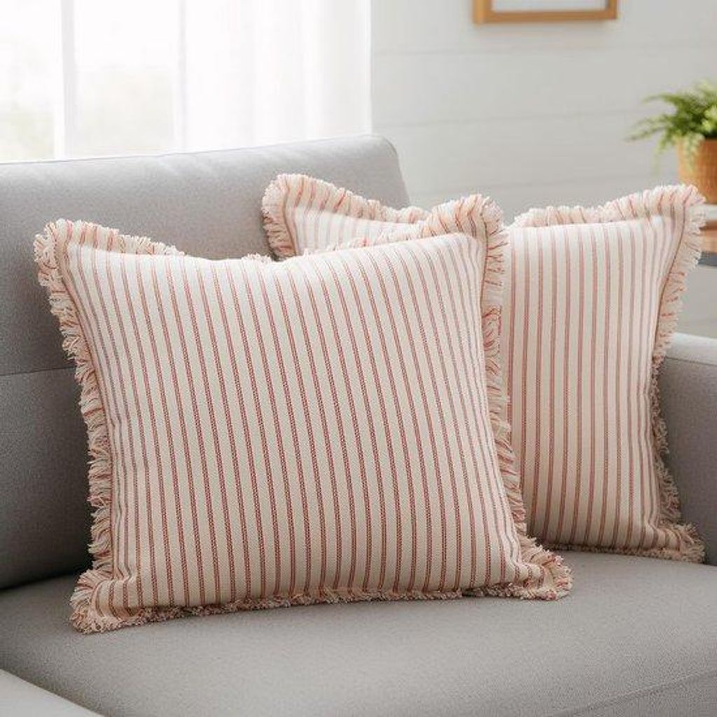 Unyqoos Set mit 2 dekorativen Kissenhüllen im Boho-Stil für Wohnzimmer und Schlafzimmer