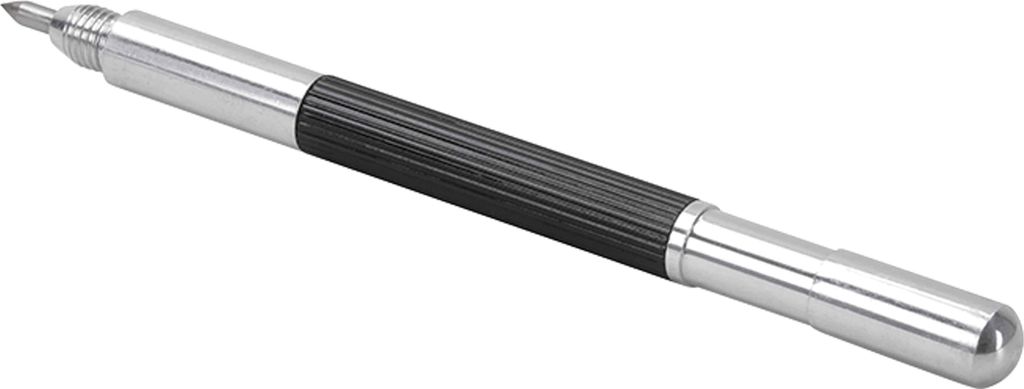 Wolframkarbid Reissnadel/Gravurstift, 2 Anreiss-Spitzen, inkl. Schraubkappen & Schutzhülle