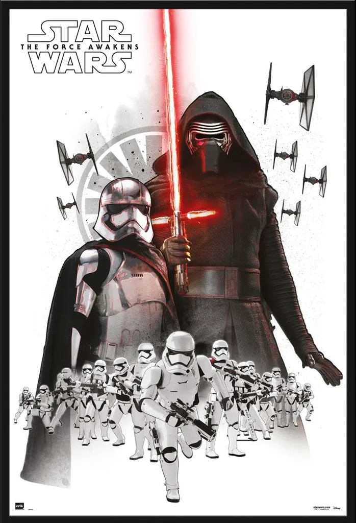Affiche Star Wars Episode 7 Empire encadrée sous vitre acrylique 61x91