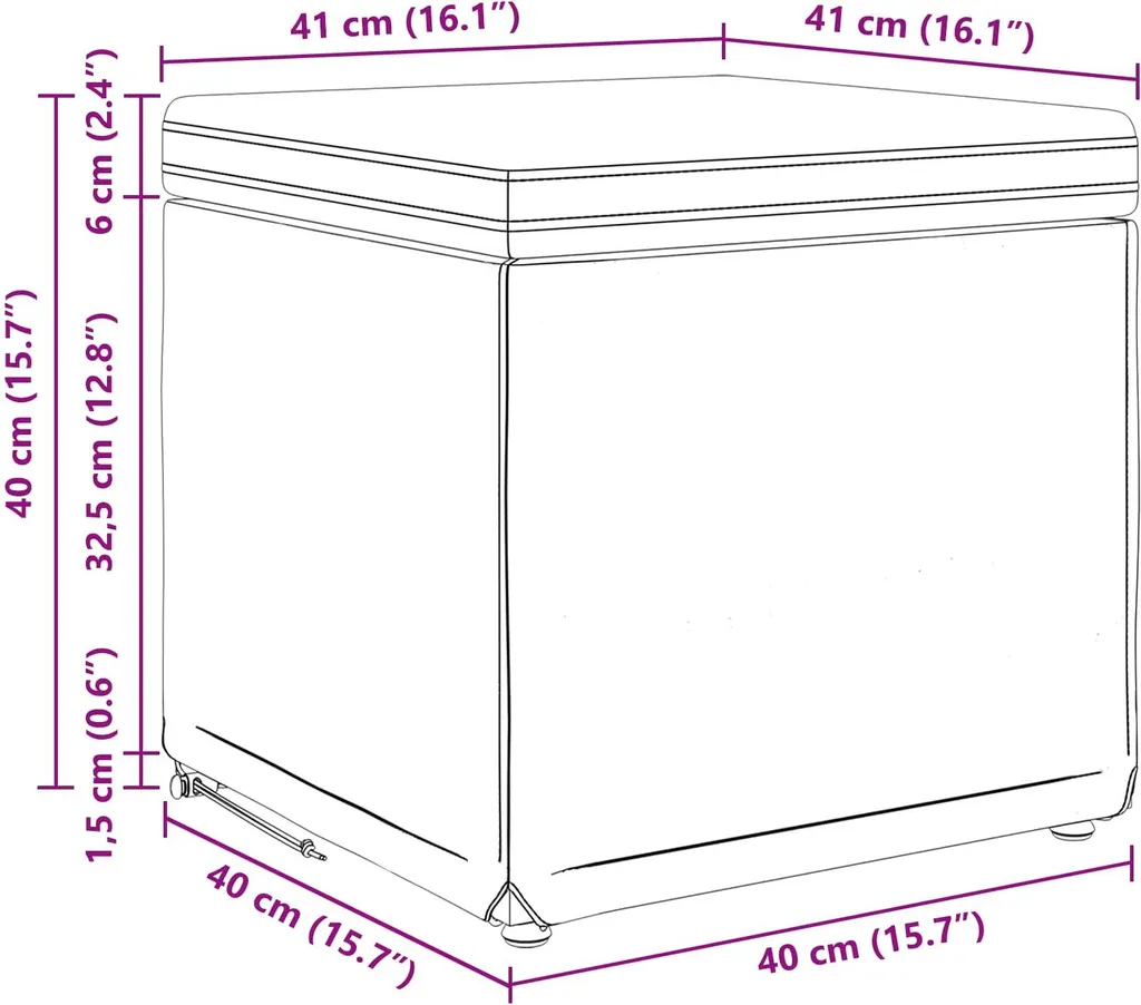 SYFAX™ Pouf Bianco e Legno Ingegnerizzato - 8