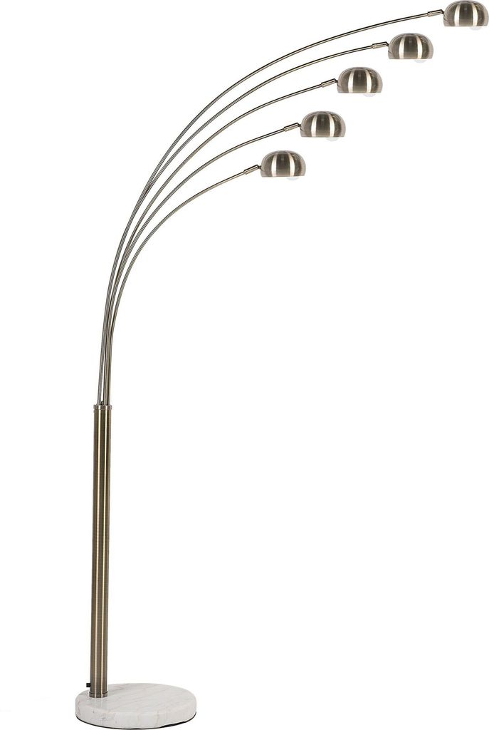 BELIANI Stehlampe Gold Metall 210 cm 5-flammig Marmorfuß Produktbild 