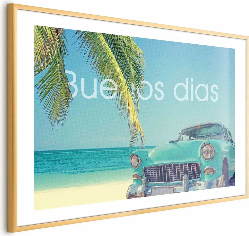 Poster Buenos Dias 60x40 Oro - Trasforma la tua Camera in Suite
