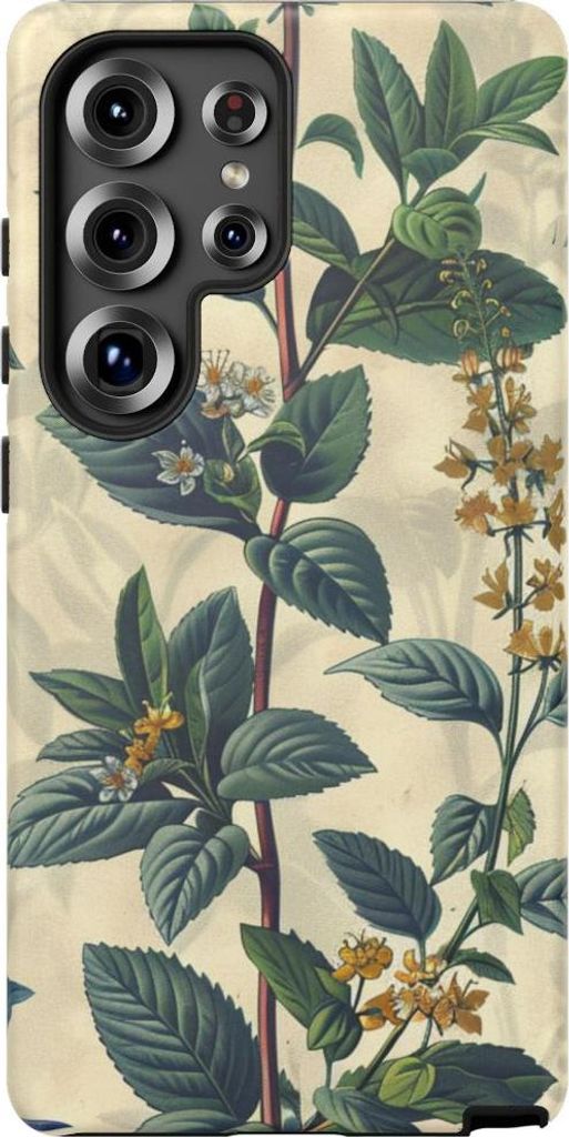 Vintage-Kräuterdesign mit botanischem Muster – Hülle Kompatibel mit Samsung Galaxy S25 Ultra