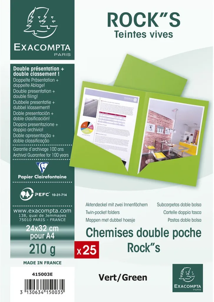 EXACOMPTA Aktenmappe ROCK'S, DIN A4, grn - 1