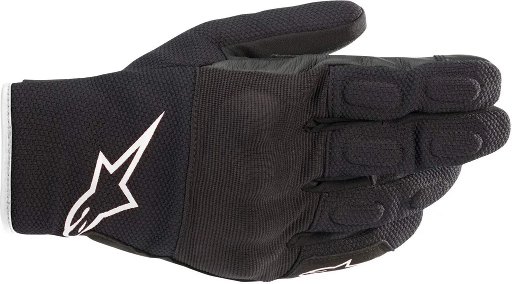 Gants Alpinestars S-Max DS Noir/Blanc - Gants Moto Homme avec Coque