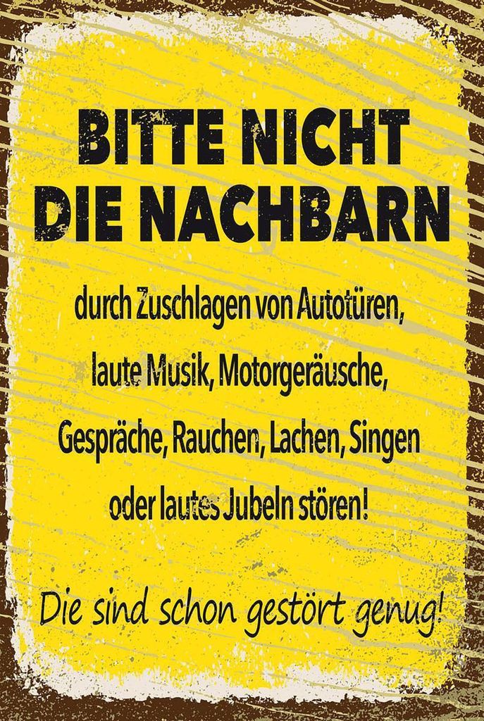 vianmo Holzschild 18x12 cm lustig Bitte nicht Nachbarn Produktbild 