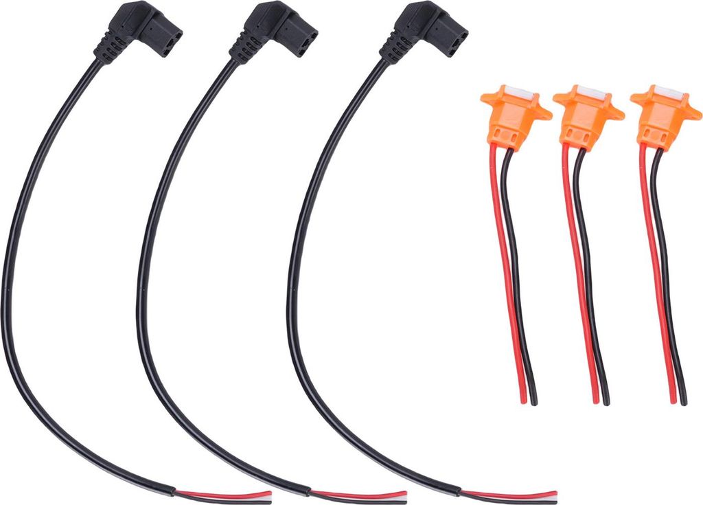 3pcs gekrümmte Stromanschlusskabel Ladeanschluss mit wasserfester Abdeckung für elektrische Scooter -Dreirad