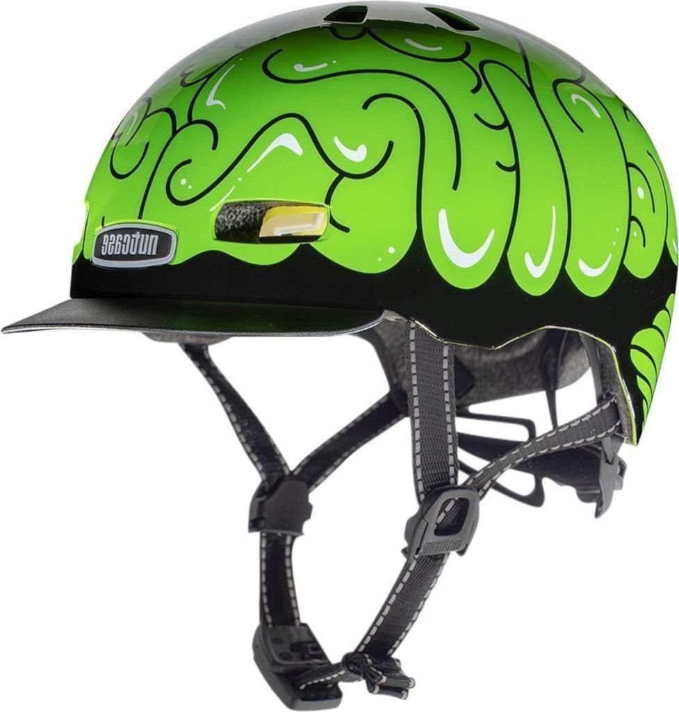Nutcase Fahrradhelm Street Mips , I Love My Brain - Grün, M Produktbild 