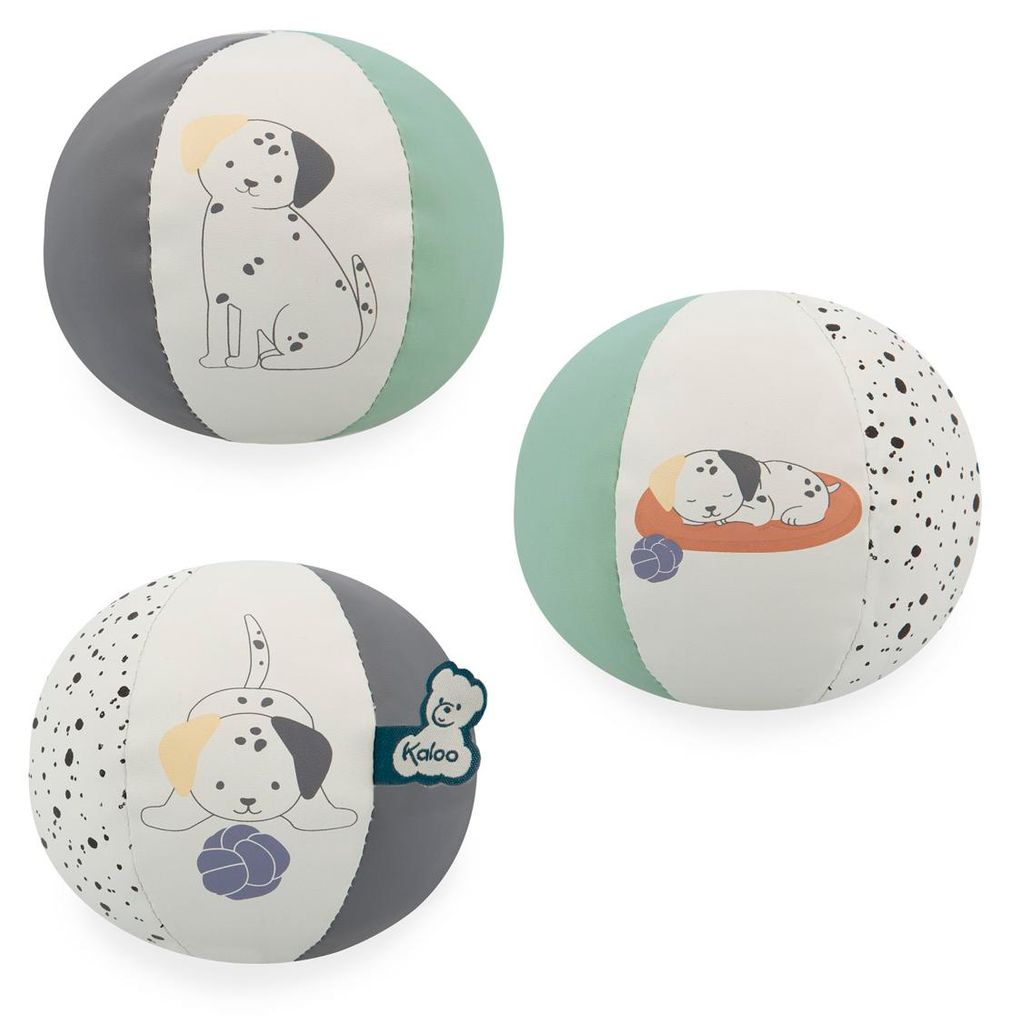 Kaloo sensorischer Ball - Baby Spielball Welpenmotiv - fördert Sinne