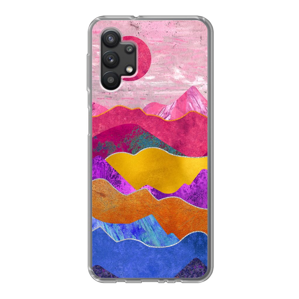 MuchoWow Handyhülle Schutzhülle Hülle für Samsung Galaxy A32 5G Stolz - Bi - Marmor Silikon Softcase Handy Hülle - Softcase