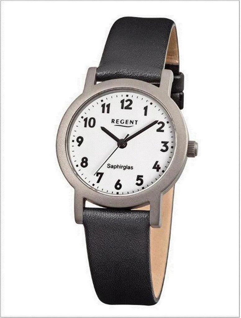 Regent 12090261 – Uhr, Lederband schwarz Produktbild 