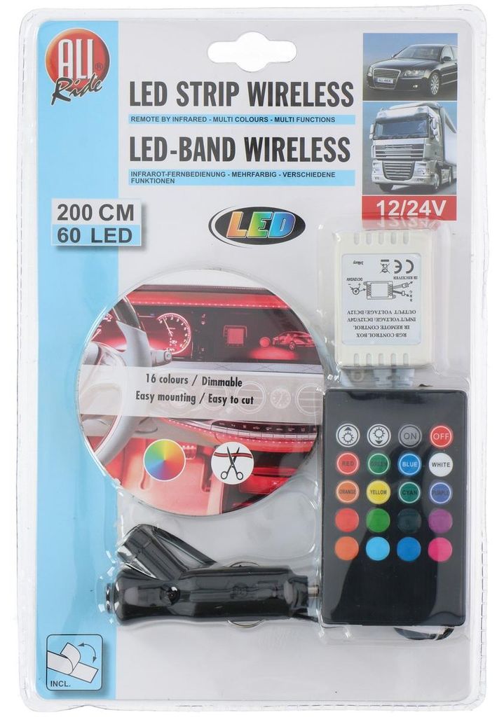 All Ride LED-Streifen 16 Farben 2 Meter Fernbedienung Produktbild 
