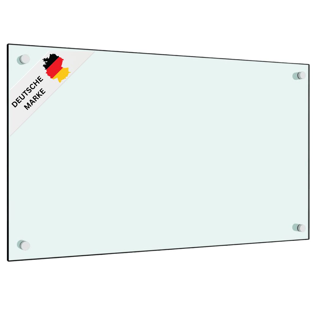 DELUKE Küchenrückwand Glas - 90x40cm Weiß | Wandverklediung Küche Wandschutz Spritzschutz Herdspritzschutz Glasplatte Rückwandküche Küchen...