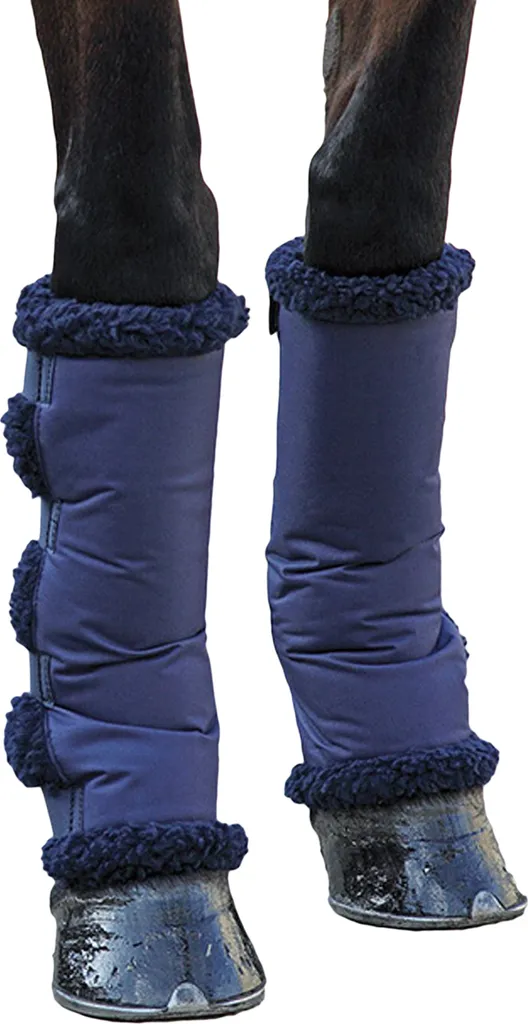 Shires Guêtres de transport ER735 Poney Bleu Marine - Pack de 4 protections