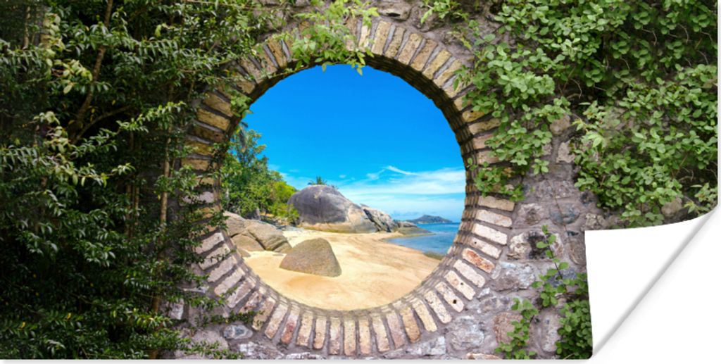 MuchoWow Poster Sommer - Strand - Aussicht - Tropisch 160x80 cm - Foto Poster