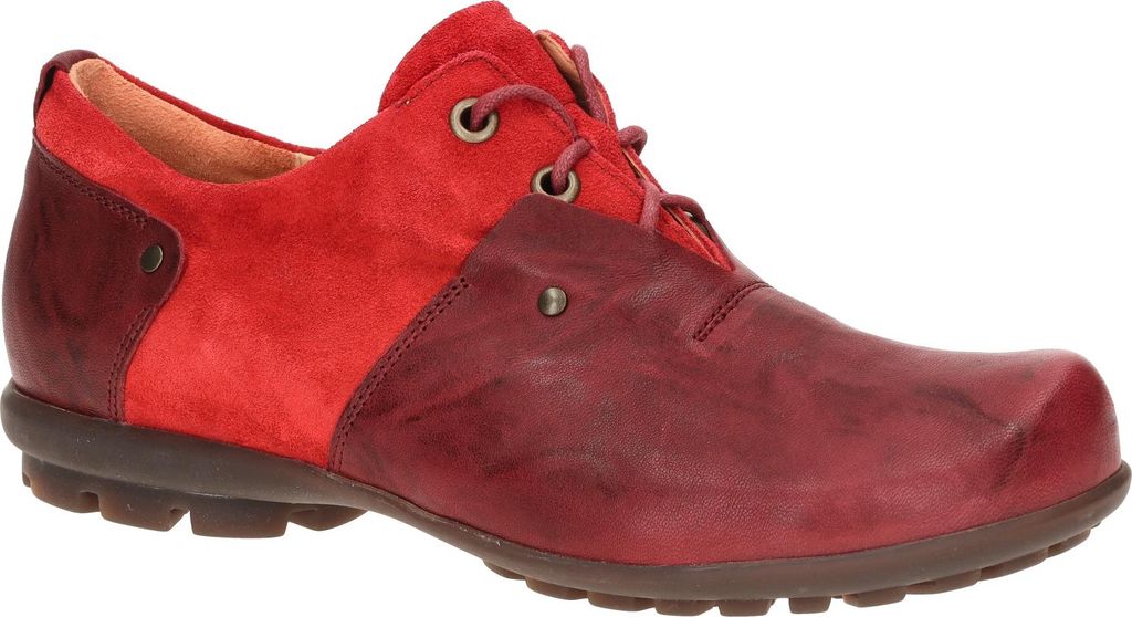 Think KONG Herrenschuhe - bequeme Schnür Halbschuhe rot NEU