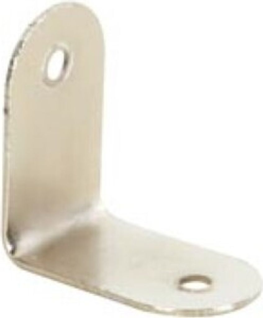 HQ-Power Eckstütze, L-förmig, 19 x 32 mm x 90°, für Lautsprechergehäuse, 10 Stück, weißes Metall