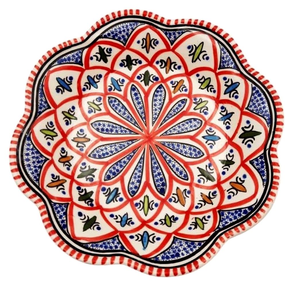 Suppenteller Blume Bakir rot – Durchmesser 23 cm