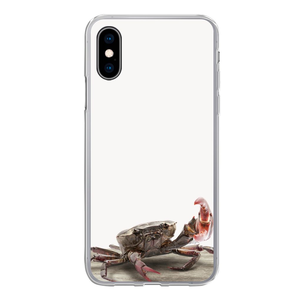 MuchoWow Handyhülle Schutzhülle Hülle für iPhone X Kinder - Krabbe - Meerestiere - Jungen - Mädchen - Kinder Silikon Softcase Handy Hülle -...