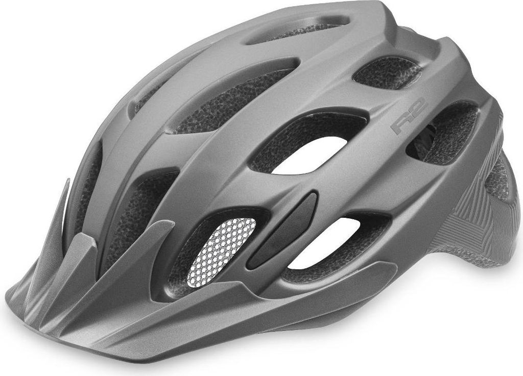 R2 Fahrradhelm Cliff Grey - in mould technology - Grau