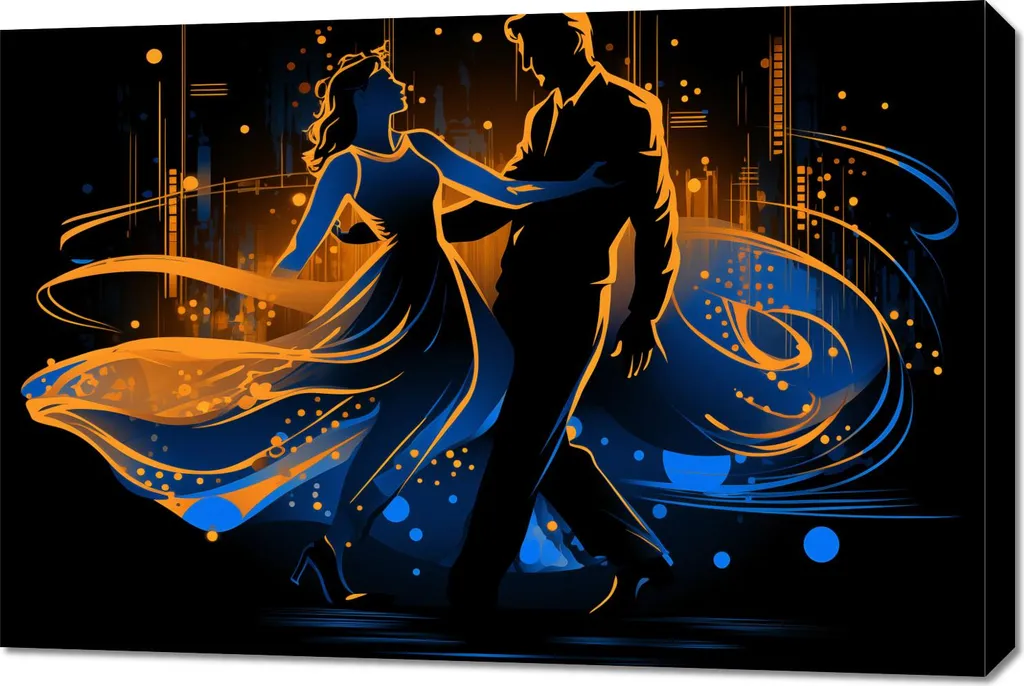 Danza nella Luce dell'Aura Notturna Quadro 90x60 - Arredamento Luxury Home