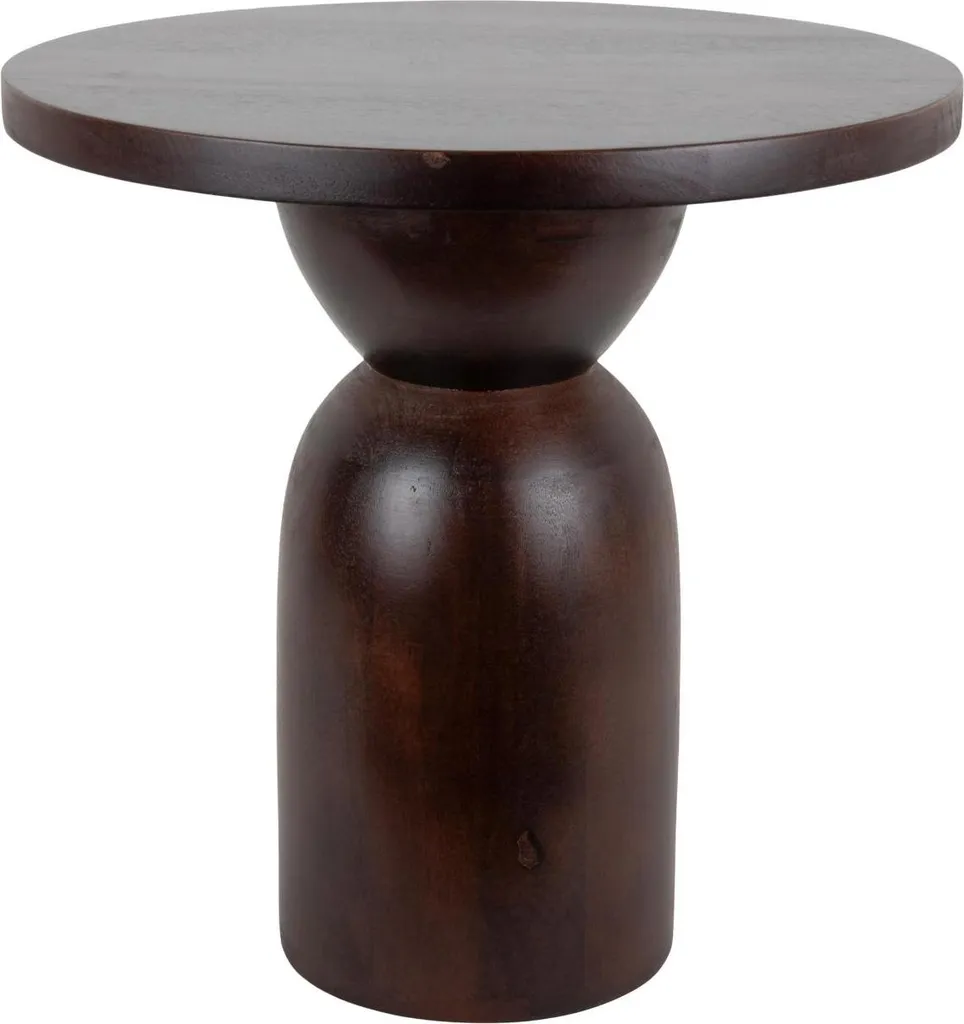 Petite table basse ronde Noche Groot Marron Ø45cm pour salon et chambre