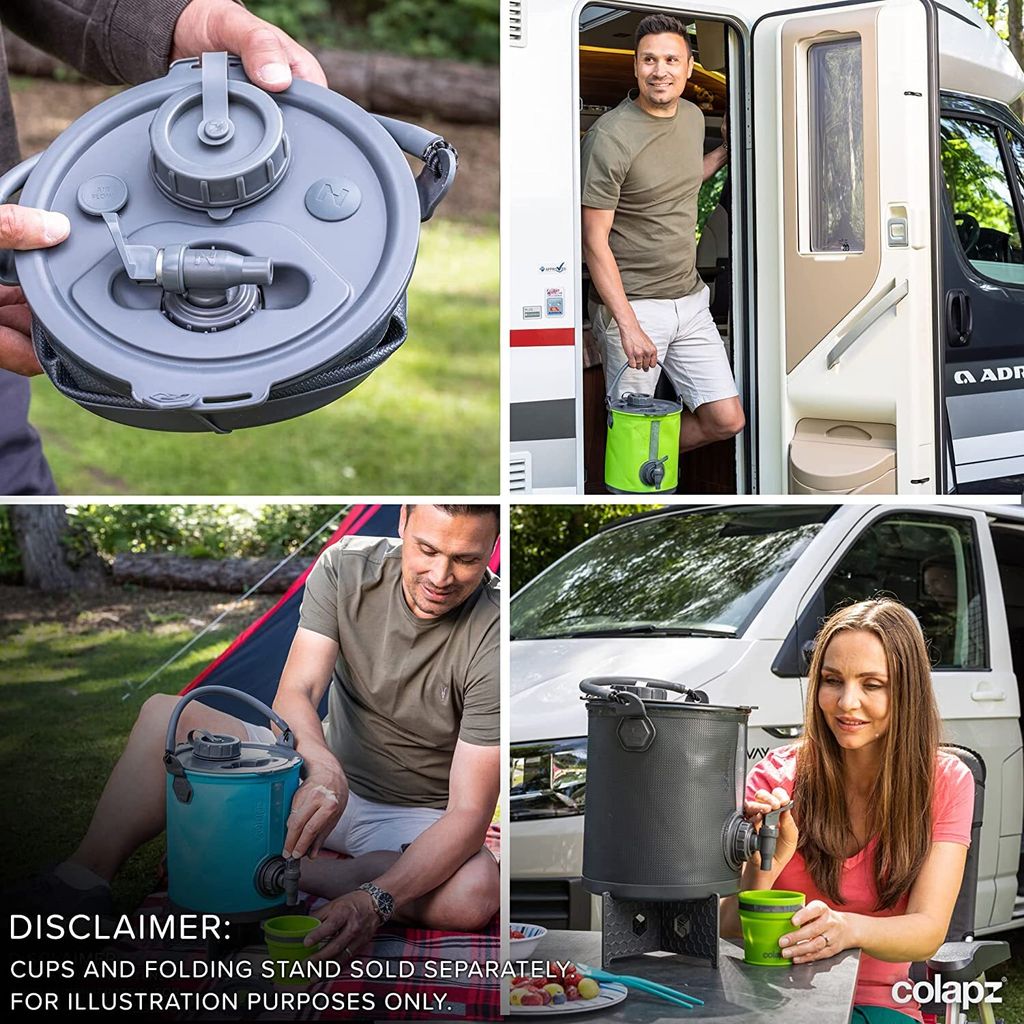 Unyqoos® Faltbare Gießkanne & klappbarer Eimer, 9 L/7 L –