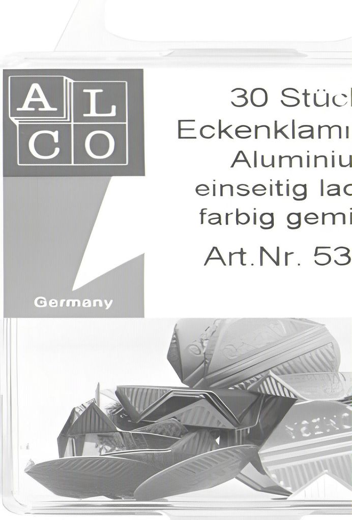 Eckenklammern, Aluminium, lackiert, bunt gemischt, SB-Dose à 30 Stück