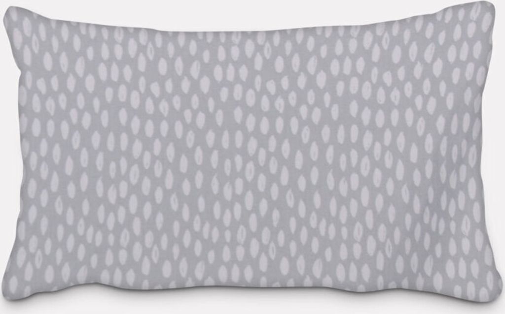 SCHÖNER LEBEN. Kissenhülle Bayside Tupfen Pinselstriche hellgrau weiß Größe 60x80cm (HxB) 60x80cm (HxB) Größe