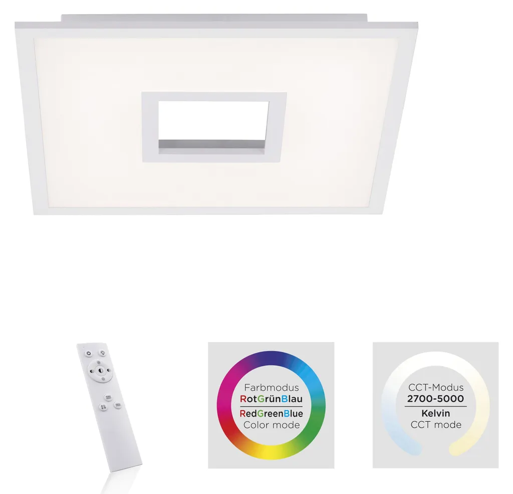 Plafonnier LED 45 cm à intensité variable et rétroéclairage personnalisable - 10