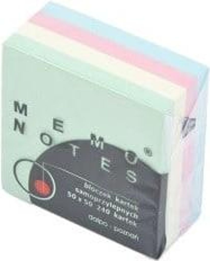 Memo-Block 75 x 75 mm, 400 Blatt in Pastellfarben