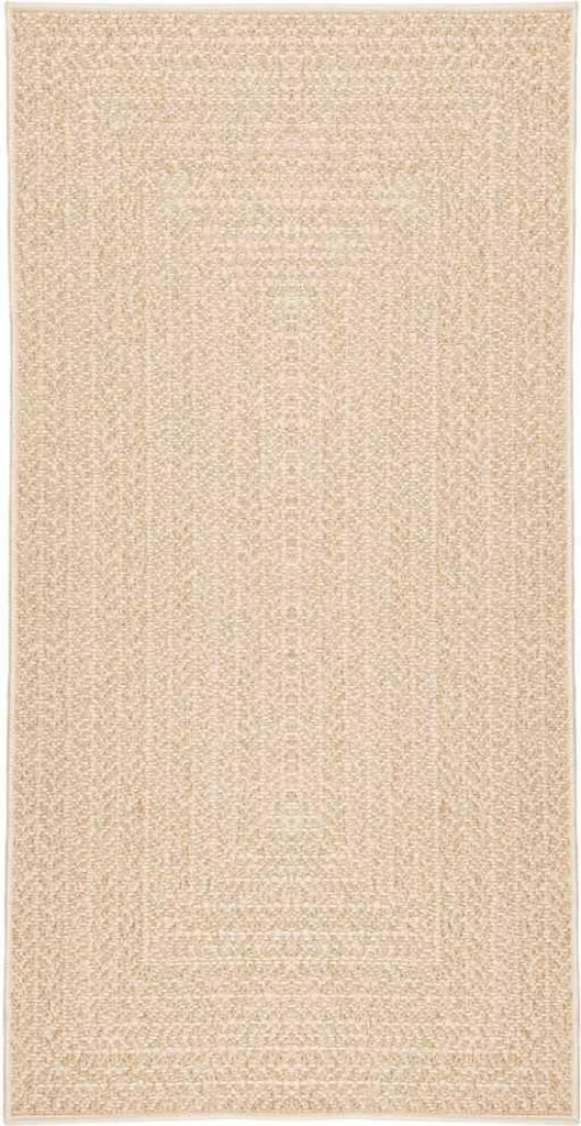vidaXL Teppich ZIZUR Beige 80x150 cm Jute-Optik Indoor und Outdoor