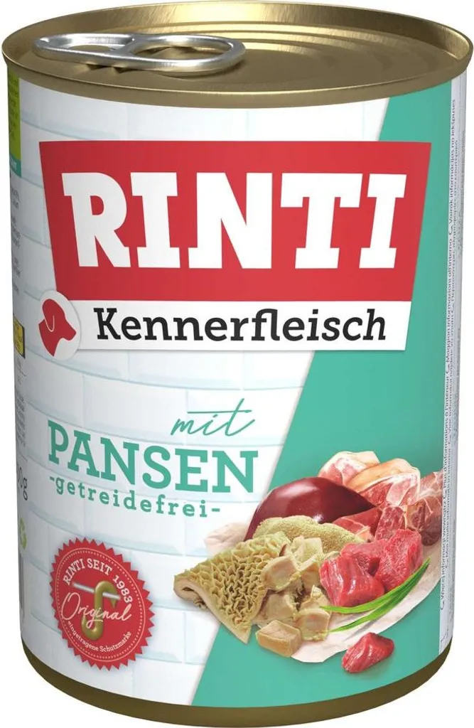 Menu Rinti à la Panse pour Chien Difficile : Lot de 12 boîtes de 400g Net