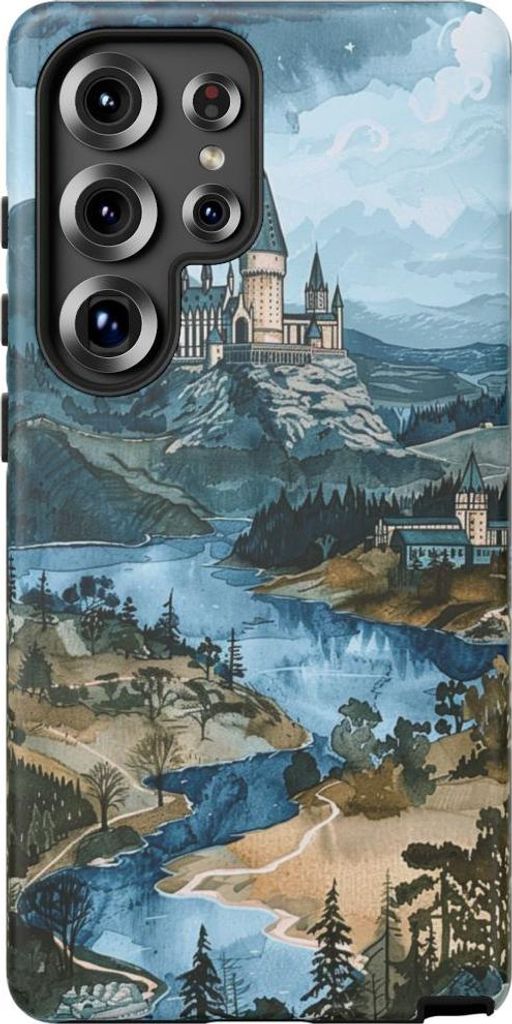 Märchenhafte Landschaft mit Schloss – Handyhülle Kompatibel mit Galaxy S25 Ultra