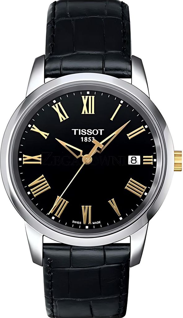 Tissot Classic Dream Herrenuhr silber schwarz Lederarmband Produktbild 