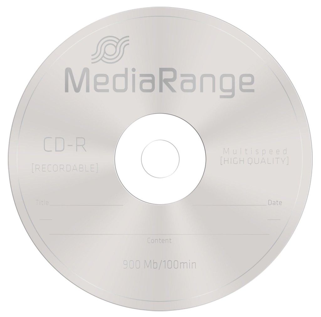 MediaRange CD-R100 confezione da 25 CD-R audio, 900 MB, Immagine del prodotto 