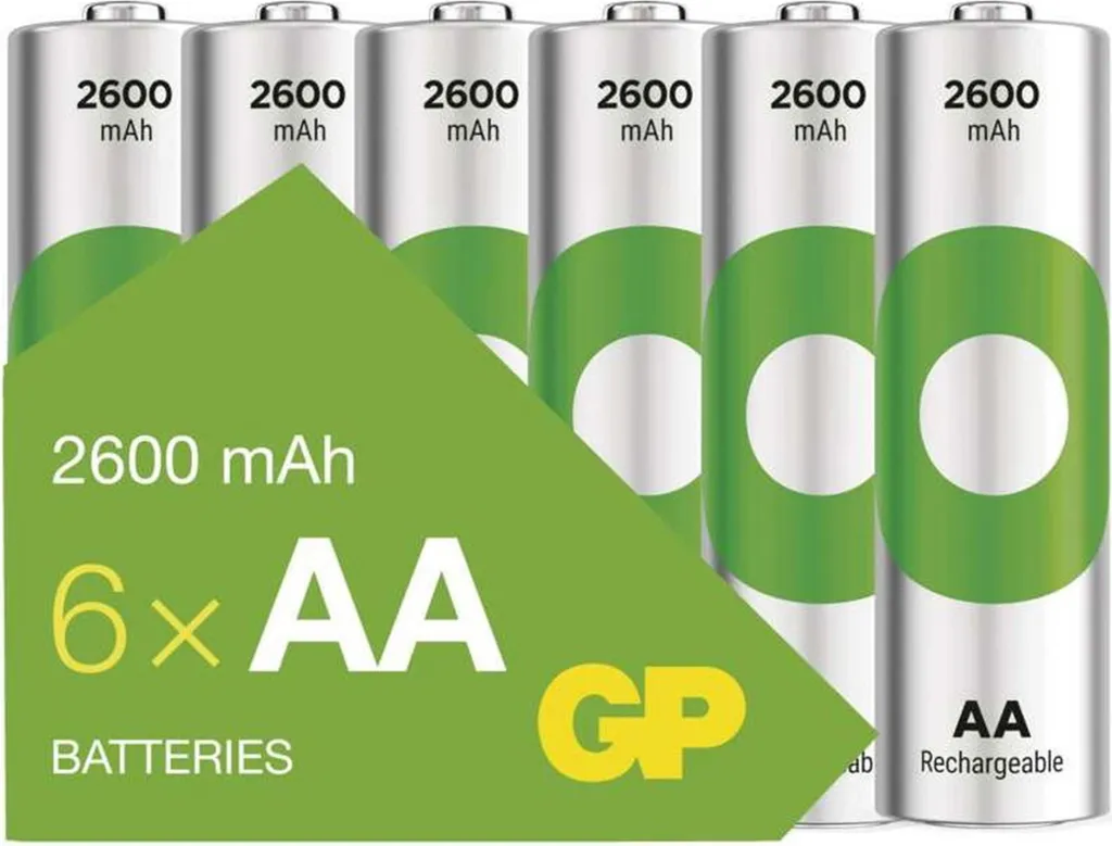 Batterie GP ReCyko 2600 AA - Kit 6ks per Flash e Attrezzatura Professionale