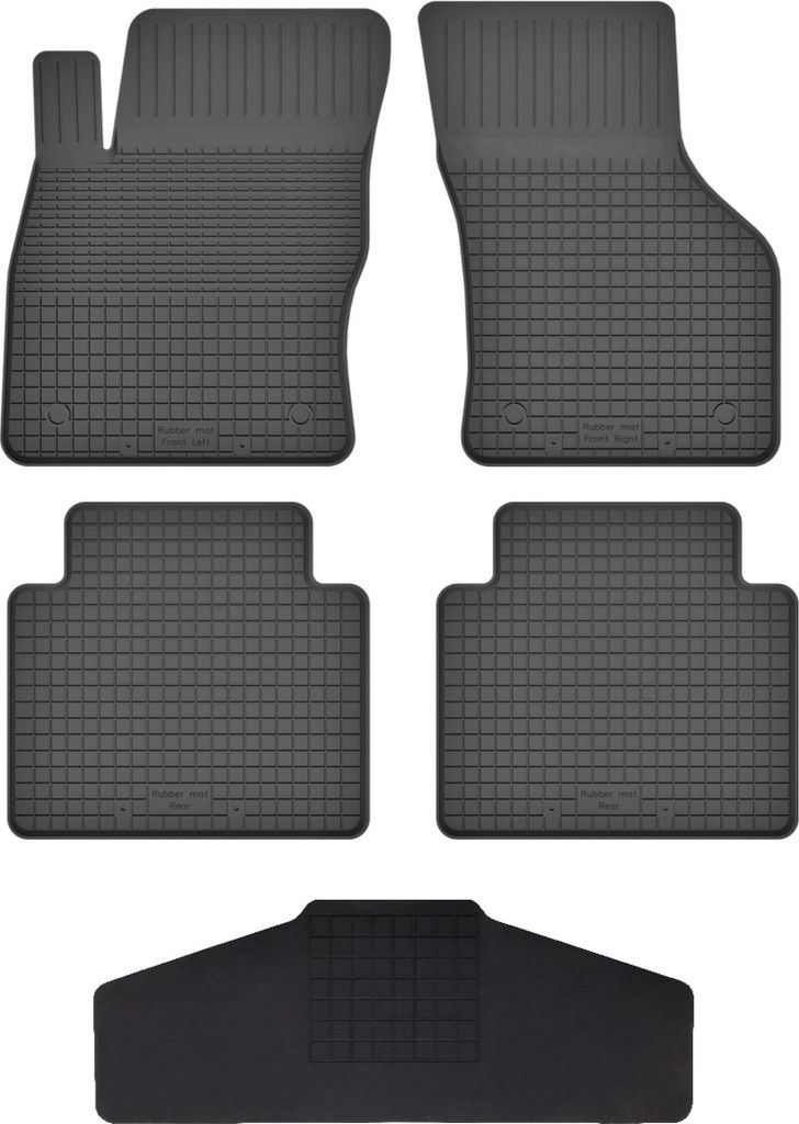 Gummi Fußmatten Set Für: Skoda Kodiaq (2016-) Gummimatten Schwarz