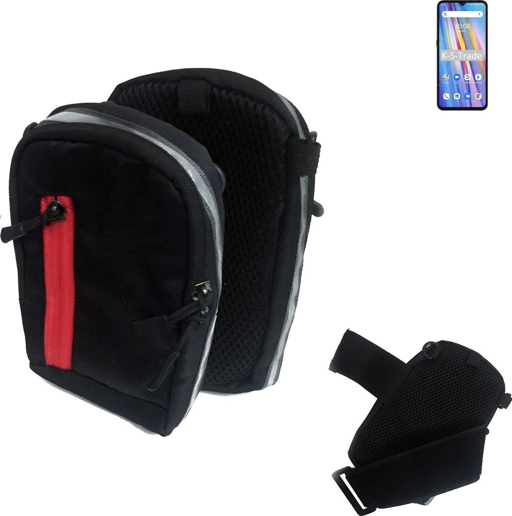 K-S-Trade Outdoor Gürteltasche Holster Umhängetasche kompatibel mit UMIDIGI A11 schwarz Handy Tasche Case travelbag Schutz Hülle Handy Hülle