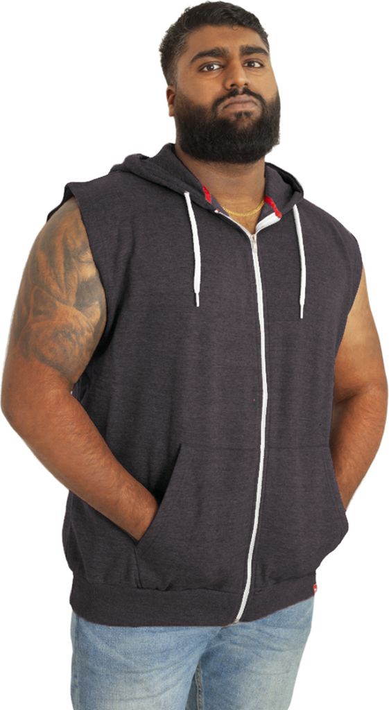 Duke D555 - Gilet da uomo Blake King-size, con cerniera, con cappuccio, taglia 5XL, colore: Blu navy